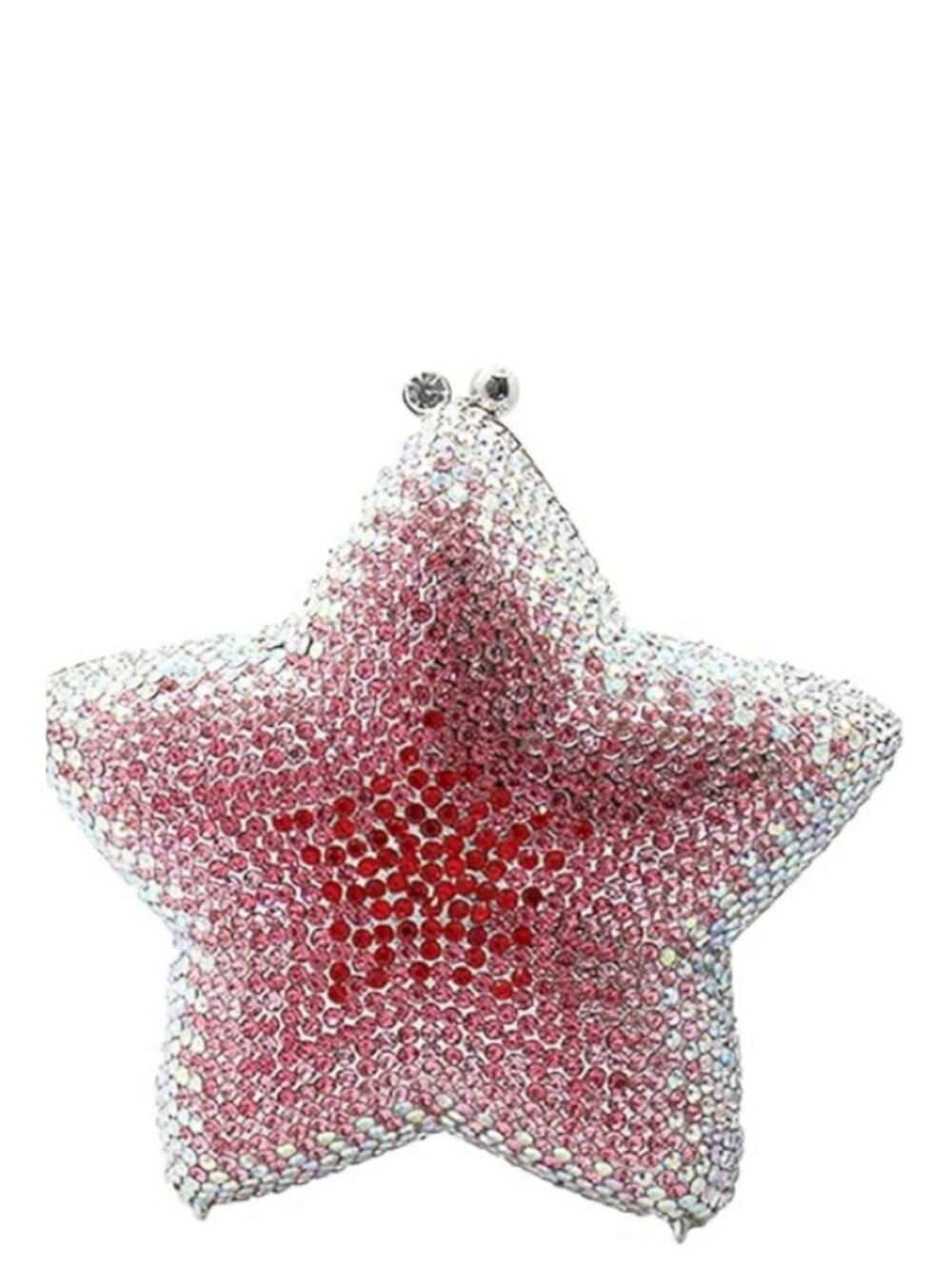 Rhinestone Star Clutch Evening Bag with Detachable Chain for Wedding Party